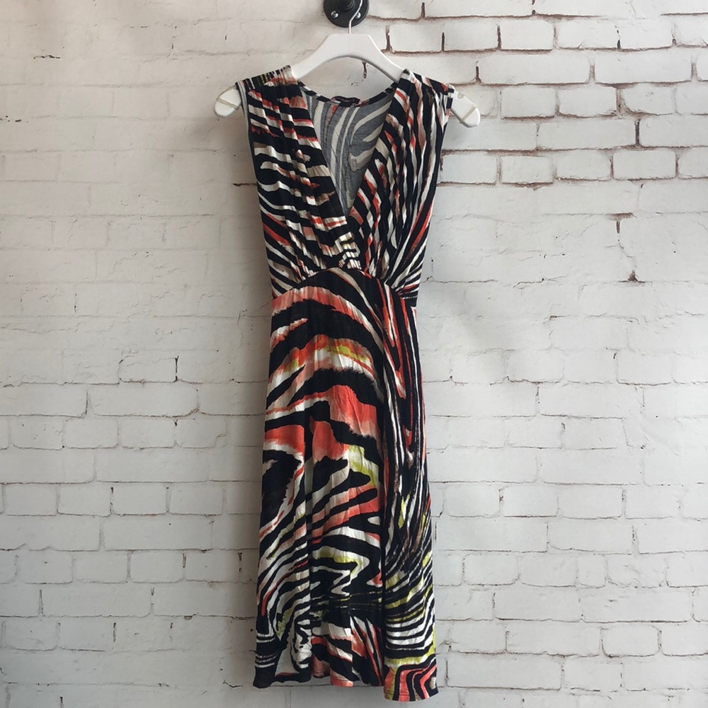 Maternal America Zebra Print Tie Dress